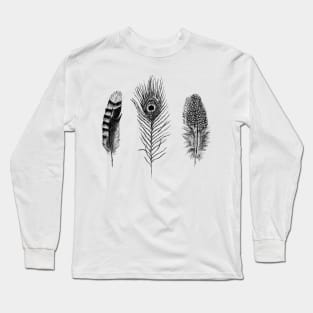 Feathers Print Long Sleeve T-Shirt